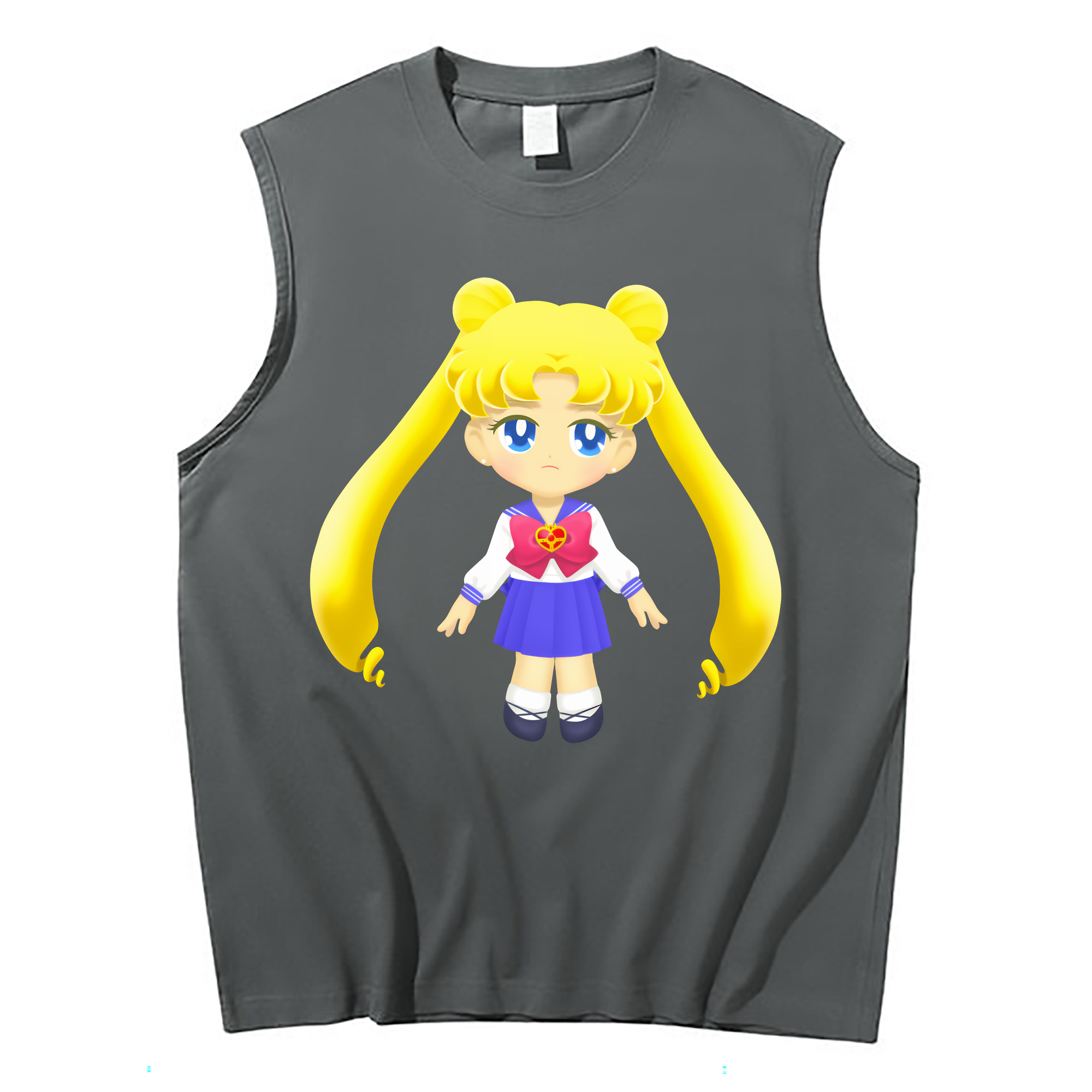 （画像用） 美少女戦士セーラームーン 愛野 美奈子 あいの みなこ Sailor Moon Aino Minako コットン100％タンクトップ（フロントプリント）